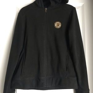 NHL Bruins Hooded Fleece Zip-Up Jacket